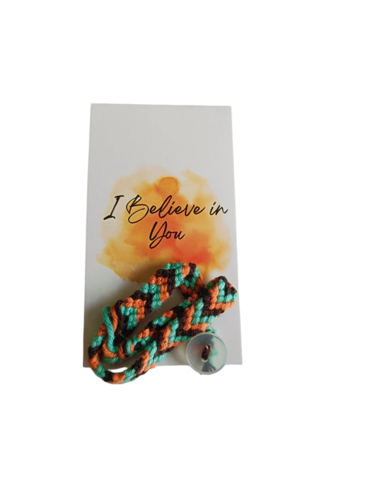 I believe in you touw oranje/mint/bruin
