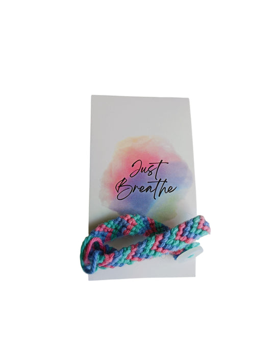 Just breathe touw mint/blauw/roze