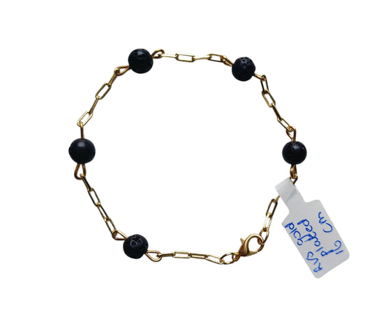 Armband lava natuursteen kraal