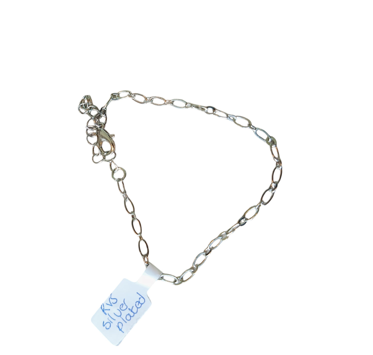 Armband schakel 3, RVS silver plated