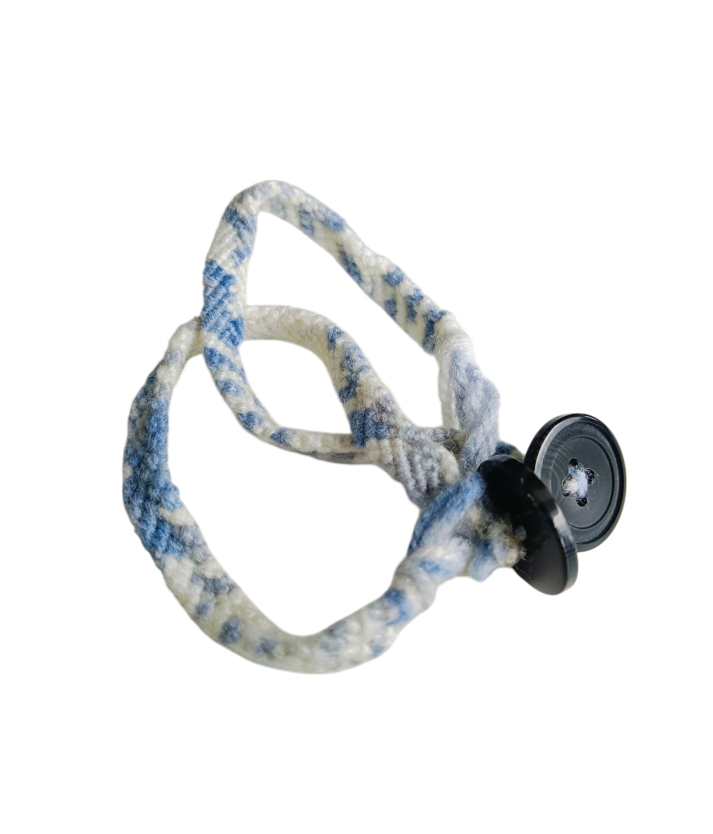 Vriendschapsarmband blauw/wit