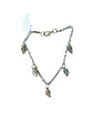 Armband bedel 5 blaadjes, RVS silver plated