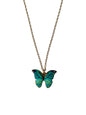 Vlinder groen RVS gold plated