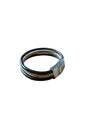 Leer en kurk met magnetische sluiting