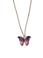 Vlinder roze RVS gold plated