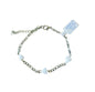 Armband met 3 zoetwater hartjes, RVS silver plated