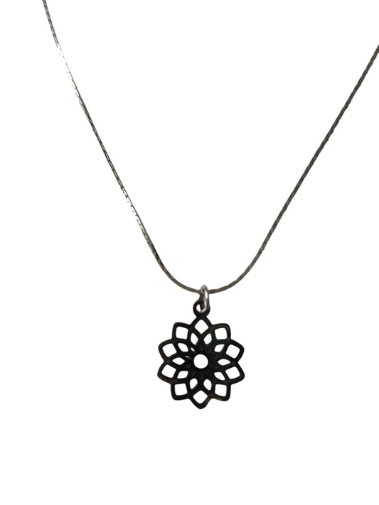 Bloem RVS silver plated