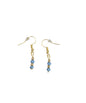 Facet grijsblauw 2 stuks RVS gold plated