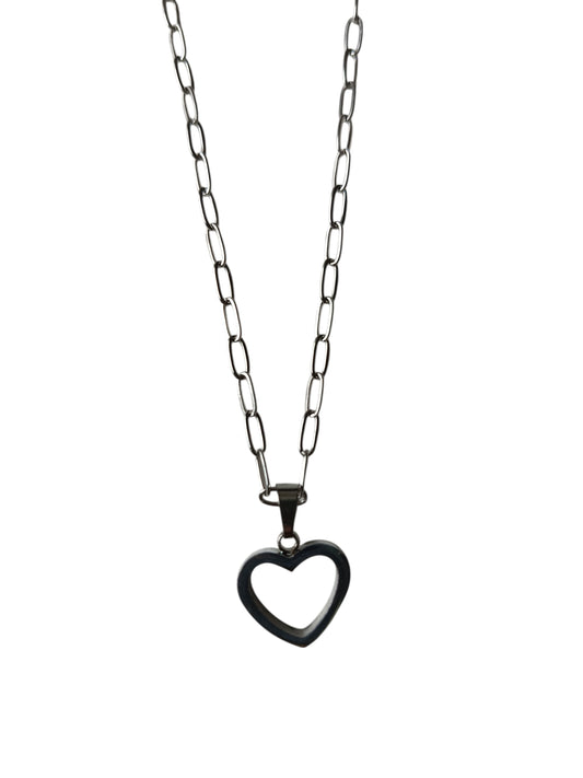 Hart open RVS silver plated