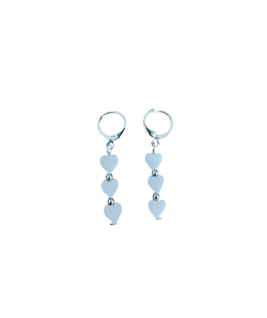 Hart zoetwaterparel zilver