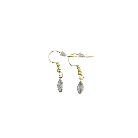 Ovaal steentje RVS gold plated
