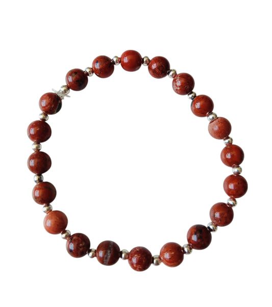 Armband natuursteen rode jaspis