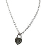 Hart slotje RVS silver plated