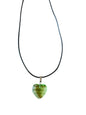 Ketting waxkoord hart groen