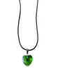 Ketting waxkoord hart groen 2