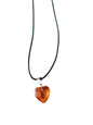 Ketting waxkoord hart oranje