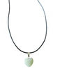 Ketting waxkoord hart mat wit