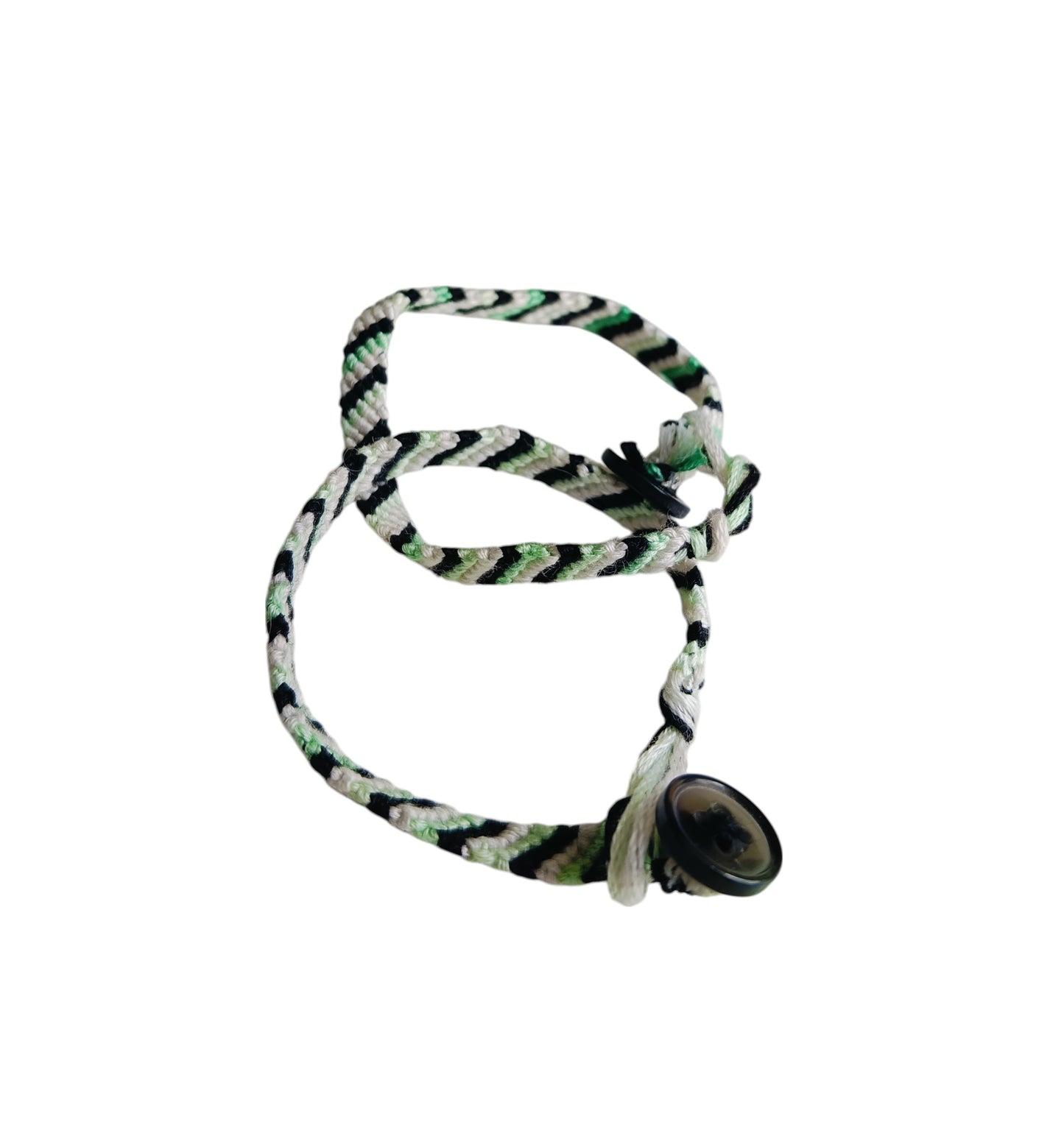 Vriendschapsarmband zwart/mint/wit