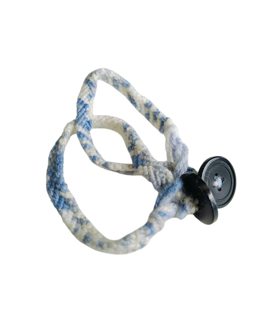 Vriendschapsarmband blauw/wit
