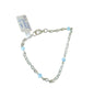 Blauw facet RVS silver plated